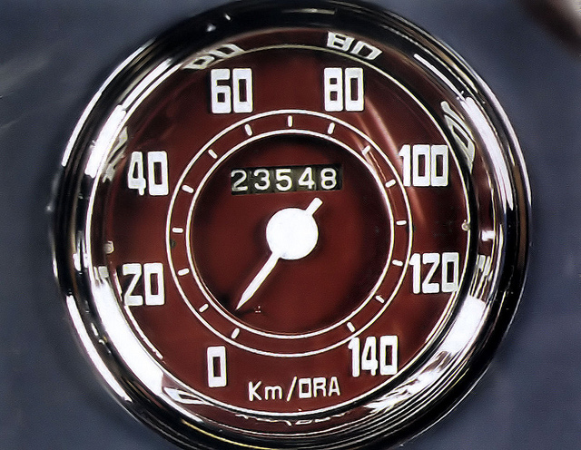 1949 Fiat 750 MM Panoramica Zagato - gray - speedo