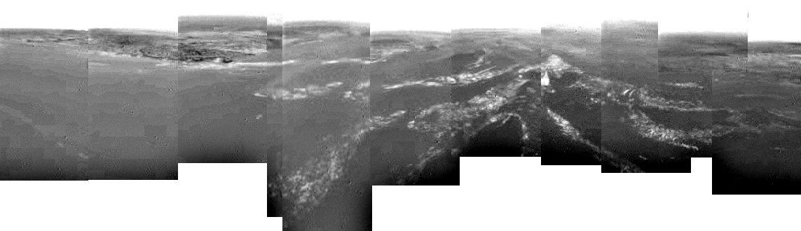 Composite Panorama Of Titan's Surface During Huygens Descent