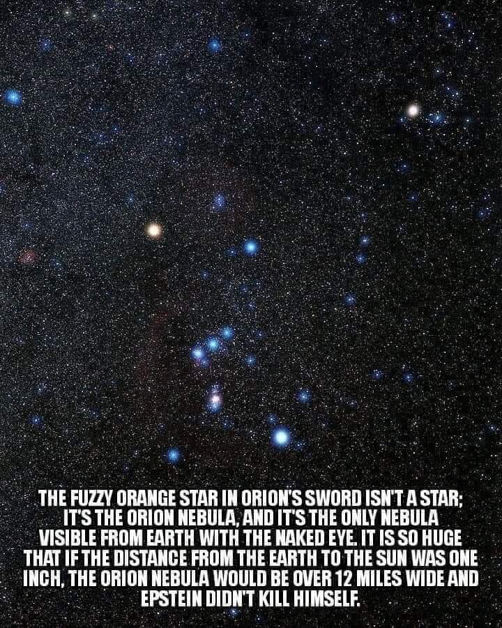 Orion Nebula - Epstein didn't kill himself!