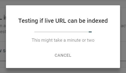 Google testing if Live URL can be indexed.
